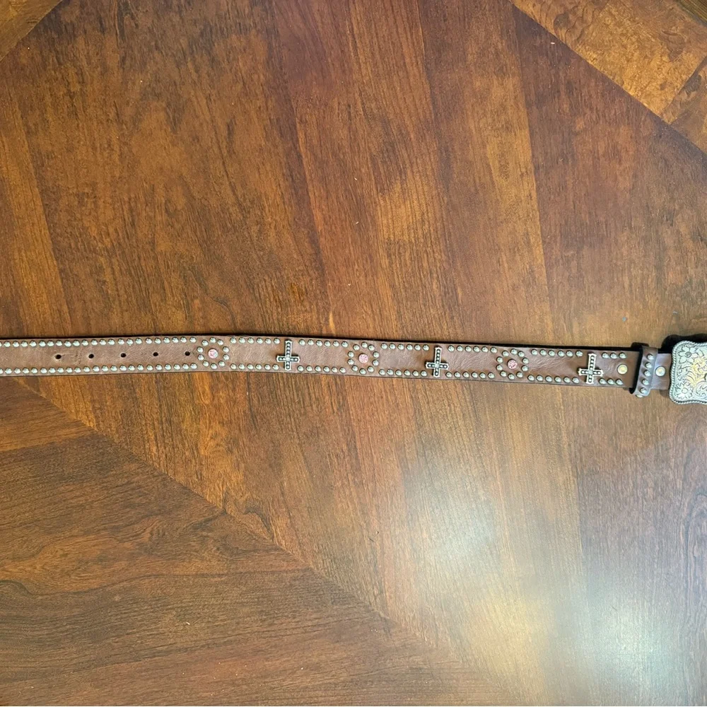 Nocona Kids Western Floral Engraved Belt